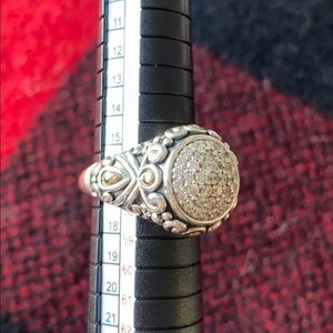 John Hardy Silver and cubic zirconia size 8 ring